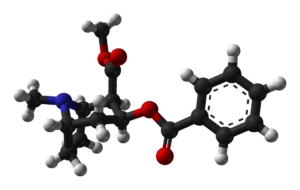 Cocaine Molecule. Cocaine addiction treatment center.