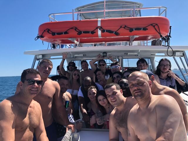 JC Recovery Center clients and staff on a sober snorkeling trip in South Florida