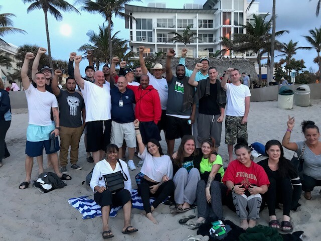 Faith-centered recovery baptism celebration on Easter Sunday